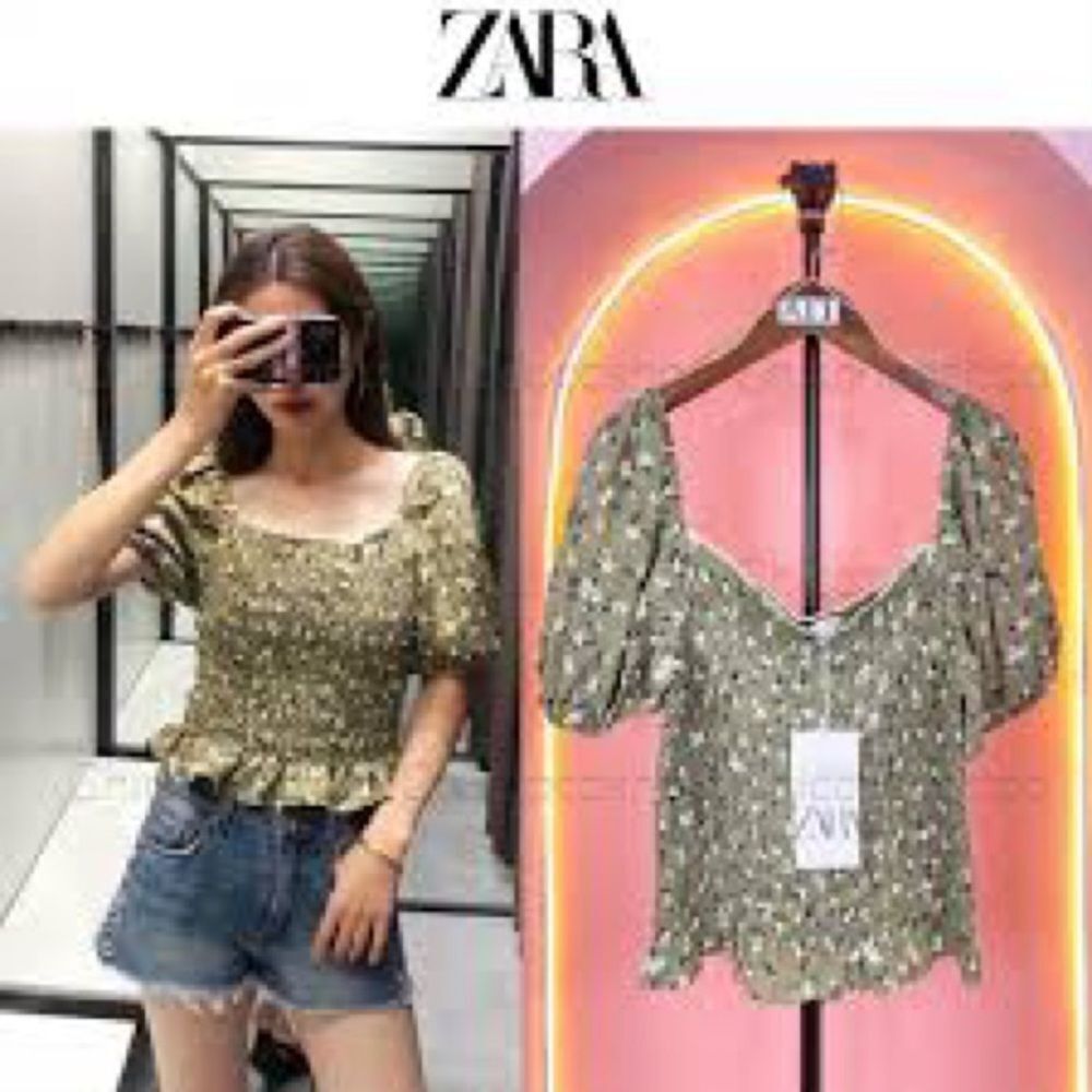 ZARA PRINT CROP TOP - Picture 2 of 8